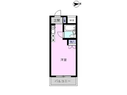 トップ北小金第一(ワンルーム/5階)の間取り写真