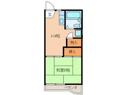 タウニー寿II(1DK/1階)の間取り写真