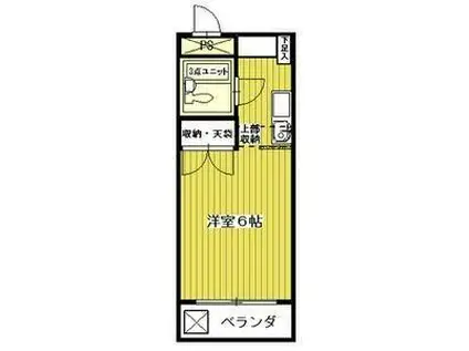 フローラハウス(1K/1階)の間取り写真