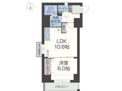 シェリーグランデ(1LDK/3階)の間取り写真