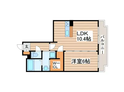 プライムアーバン長町一丁目(1LDK/10階)の間取り写真