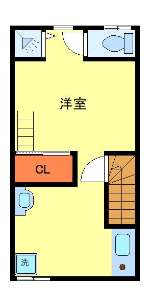 滝山アパート(1DK/2階)の間取り写真