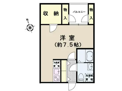 ネオドゥエル西荻窪(1K/4階)の間取り写真