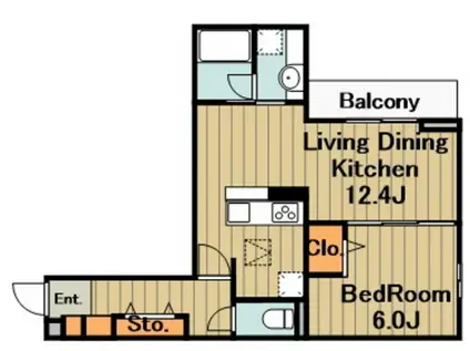 アルスフィルド相模原(1LDK/3階)の間取り写真