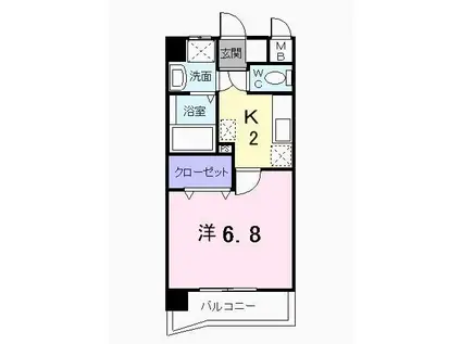 グレイスマンション駅南(1K/5階)の間取り写真