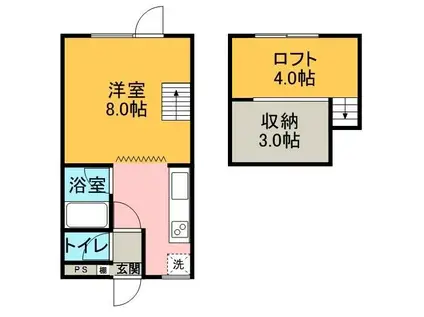 コーポアブアブ(1K/1階)の間取り写真