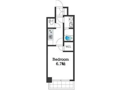 シルス東灘深江(1K/13階)の間取り写真