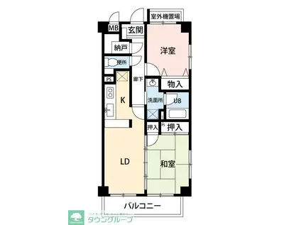ファミール庚申(2SLDK/4階)の間取り写真