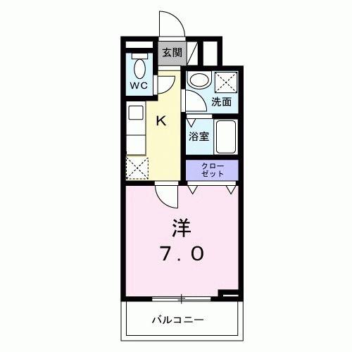 ヒカルサ京都御薗橋通(1K/3階)の間取り写真