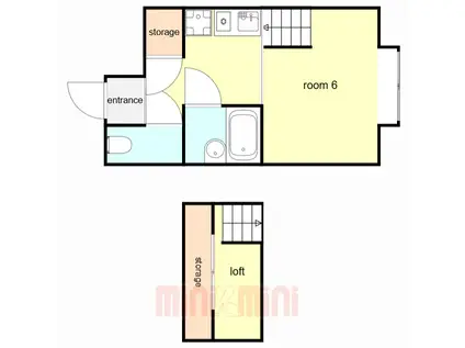 パンシオン白川台NO1(1K/2階)の間取り写真