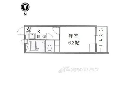 レオパレスIMPULⅡ(1K/3階)の間取り写真