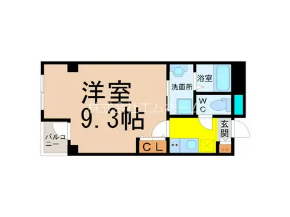 トミテラス(1K/1階)の間取り写真