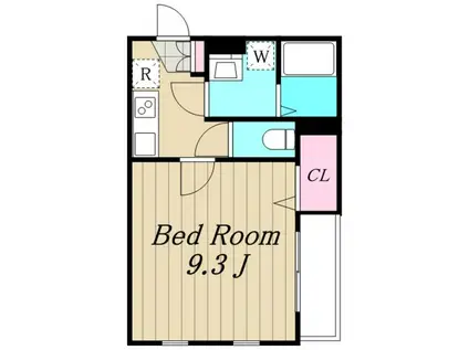 MYコート自由が丘(1K/1階)の間取り写真