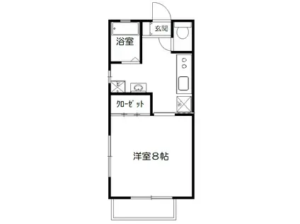 THE 8JOH&9JOH(1K/2階)の間取り写真