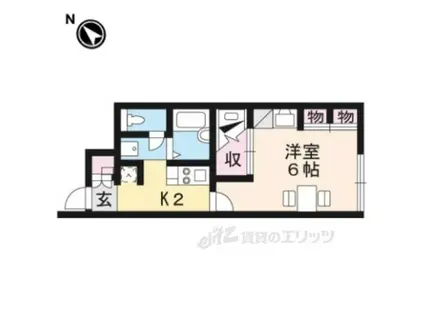 レオパレスメゾンアジュール(1K/1階)の間取り写真