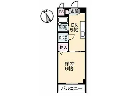 それいゆ(1DK/3階)の間取り写真