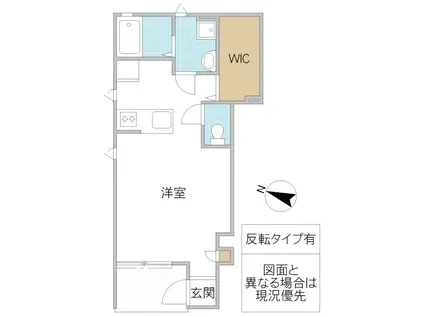 ＪＲ水郡線 常陸青柳駅 徒歩26分 2階建 築13年(ワンルーム/1階)の間取り写真