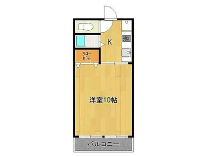 エトランゼIII(1K/2階)の間取り写真