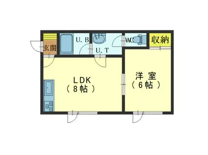 LE CHAT TABBY VI (1LDK/2階)の間取り写真