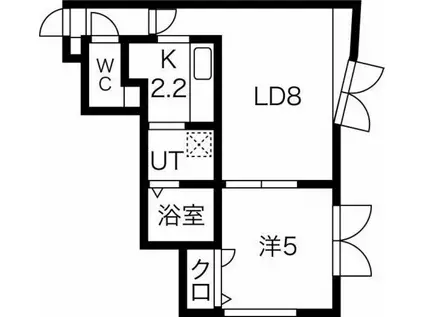 グレースノート35(1LDK/3階)の間取り写真