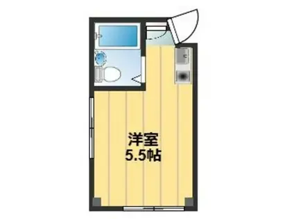大森ハウス(ワンルーム/3階)の間取り写真