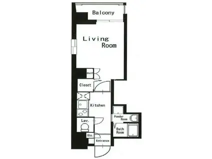 エスポワール赤坂(1K/7階)の間取り写真