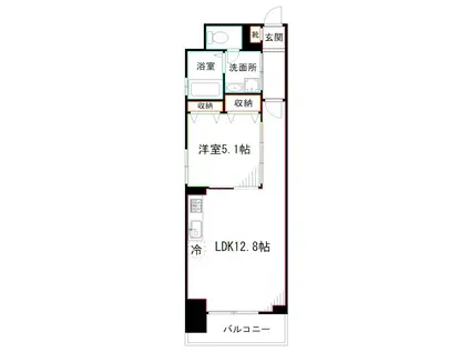 GRACE HEIGHTS YAYOICHO(1LDK/3階)の間取り写真