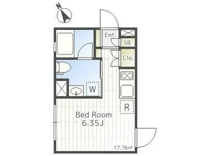 FARE大塚I(ワンルーム/3階)の間取り写真