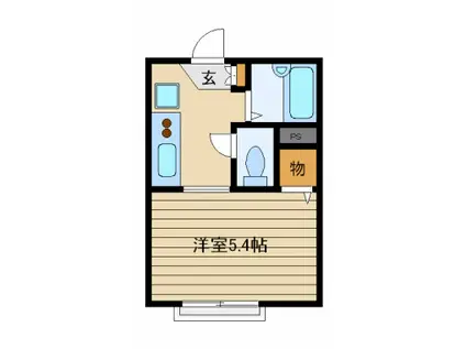 サン石神井公園(1K/1階)の間取り写真