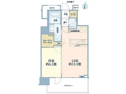 THE TOWER 湘南辻堂(1LDK/10階)の間取り写真