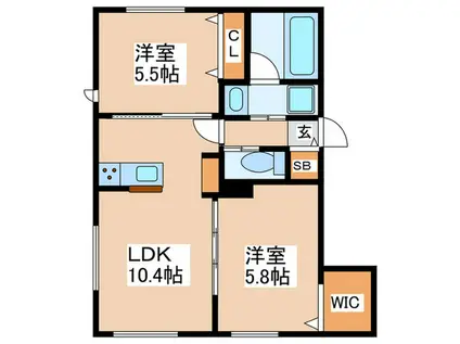 LA FAMIGLIA FELICE(2LDK/1階)の間取り写真
