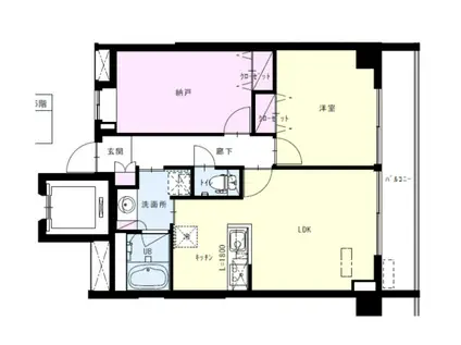 メゾン Y(2LDK/7階)の間取り写真