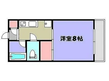 KAUL築港新町(1K/3階)の間取り写真