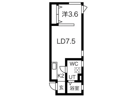 S-STUDIO(1LDK/3階)の間取り写真
