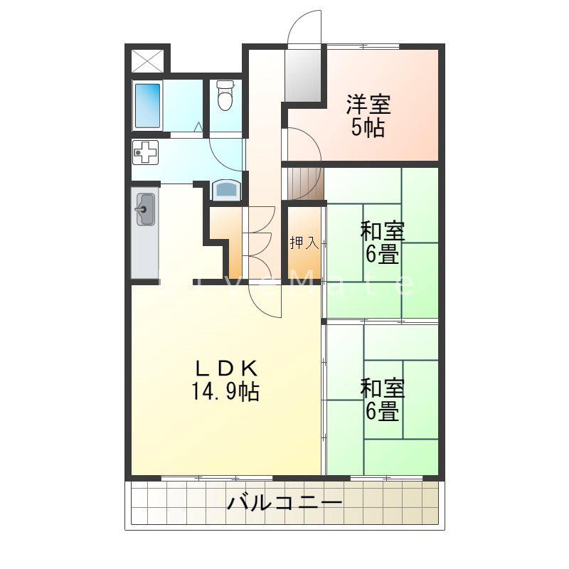 フェアリッチフィールド(3LDK/4階)の間取り写真
