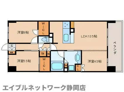 プレミスト鷹匠 1403(3LDK/14階)の間取り写真