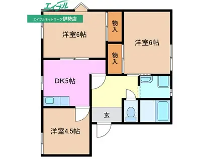 KOUME-SOU(3DK/2階)の間取り写真