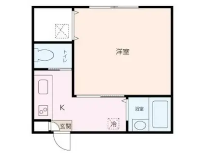 ルミエール(1K/1階)の間取り写真