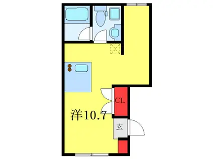 TRIAS146(ワンルーム/4階)の間取り写真