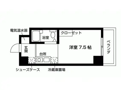 リバーシティKIKAKU(ワンルーム/7階)の間取り写真