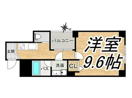 グリュックメゾン福島(1K/4階)の間取り写真