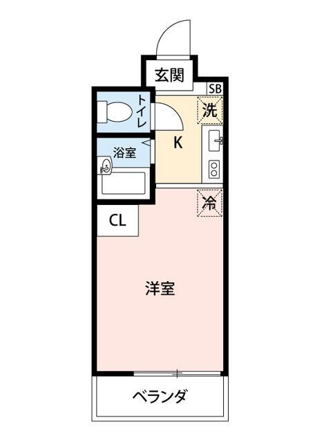 マイナビSTAY百人町(1K/3階)の間取り写真