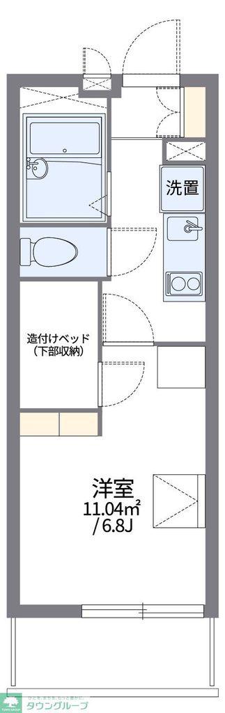 レオパレスハサマミナミ(1K/2階)の間取り写真