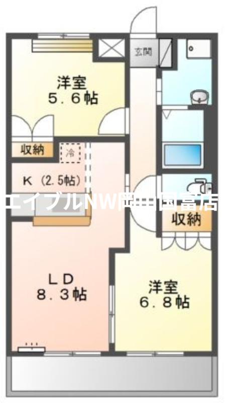 菜園SAIEN(2LDK/2階)の間取り写真