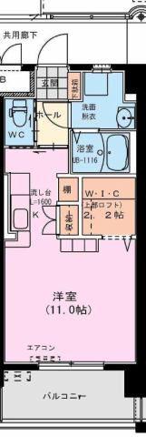 サンライズコート(ワンルーム/9階)の間取り写真