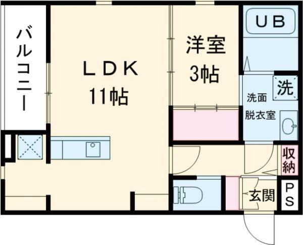 天理アパート(1LDK/1階)の間取り写真