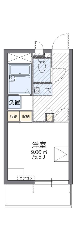 レオパレスKODA1263(1K/3階)の間取り写真