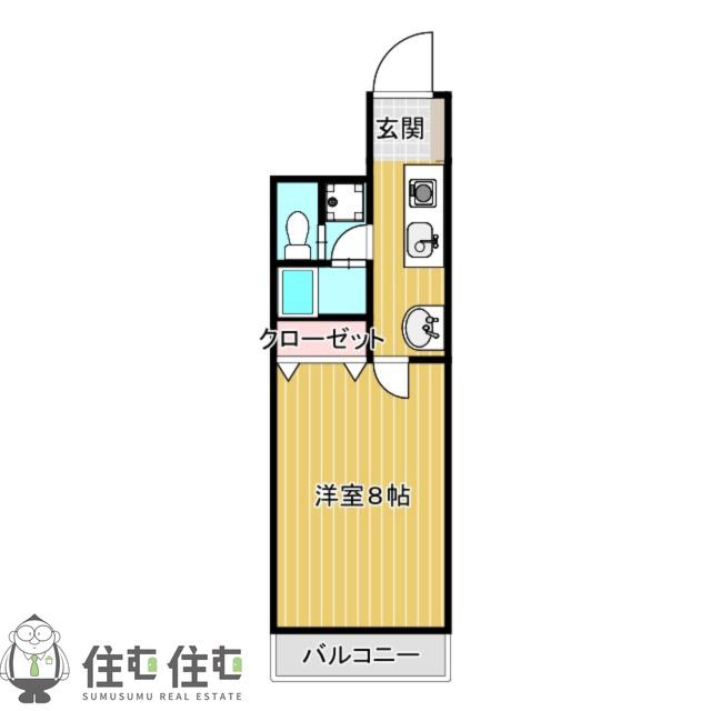 メゾンプティオラージュ(1K/2階)の間取り写真