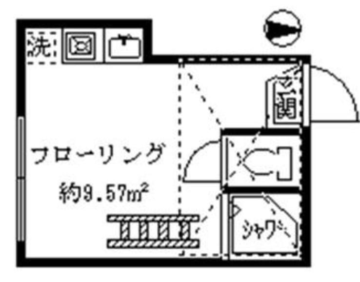 グレースカンナ(ワンルーム/2階)の間取り写真