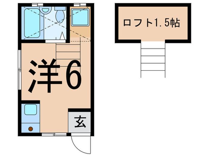 ハイツ・サクラ(ワンルーム/2階)の間取り写真